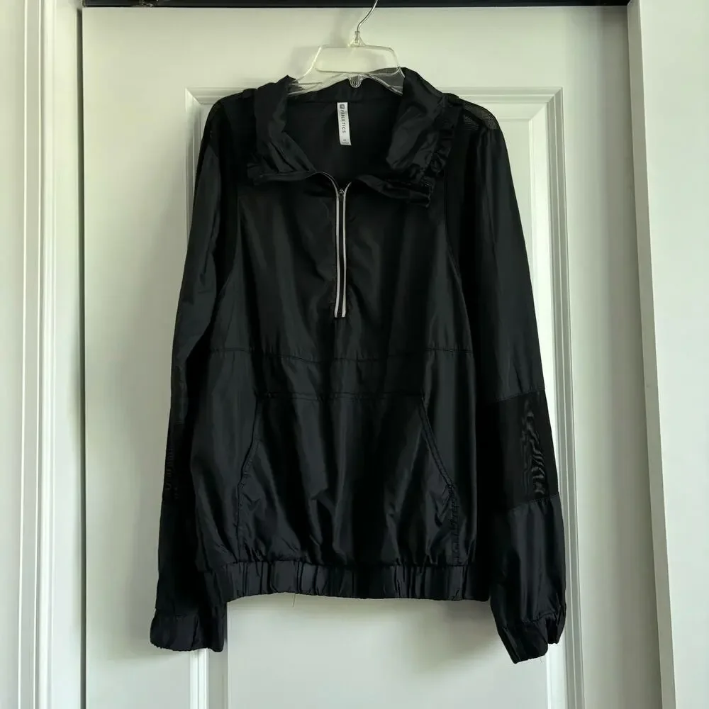 Fabletics Windbreaker Ziva Jacket Black Sz M Athletic Running
